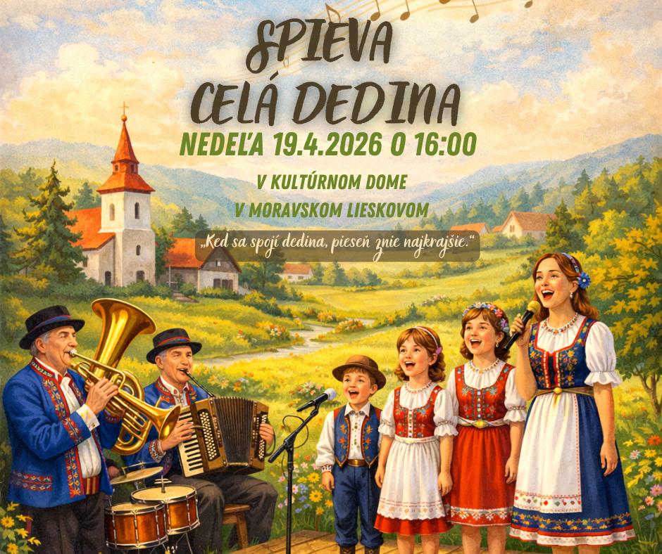 Plagát projektu Spieva celá dedina